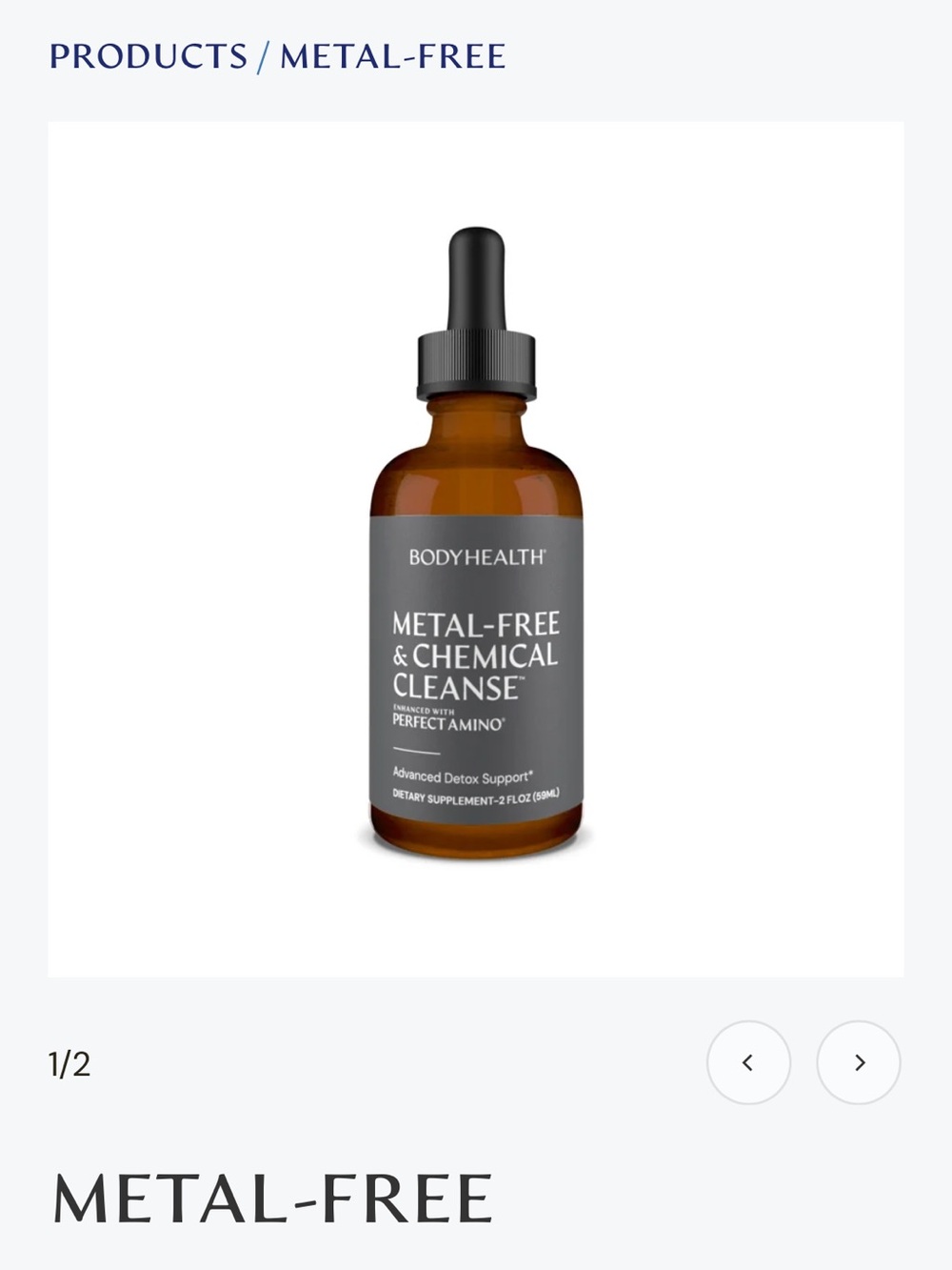BodyHealth Metal-Free & Chemical Detox— x2 unopened
